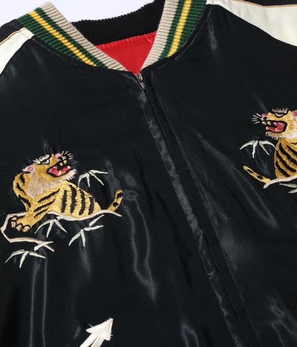 Lot No. TT15390-165 / Early 1950s Style Acetate Souvenir Jacket ROARING TIGER  EAGLE