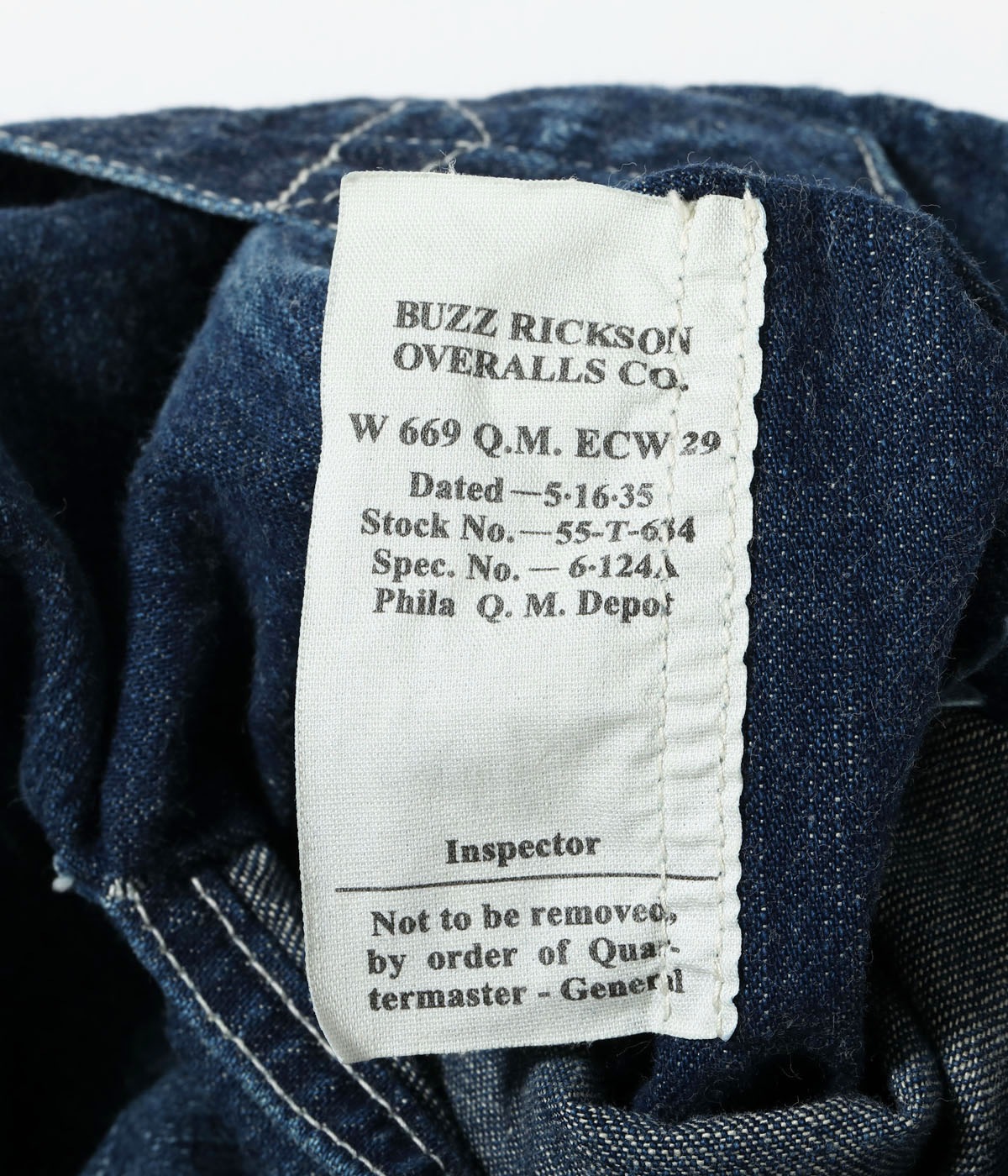 Lot No. BR41106H / TROUSERS, WORKING, DENIM VINTAGE WASHED