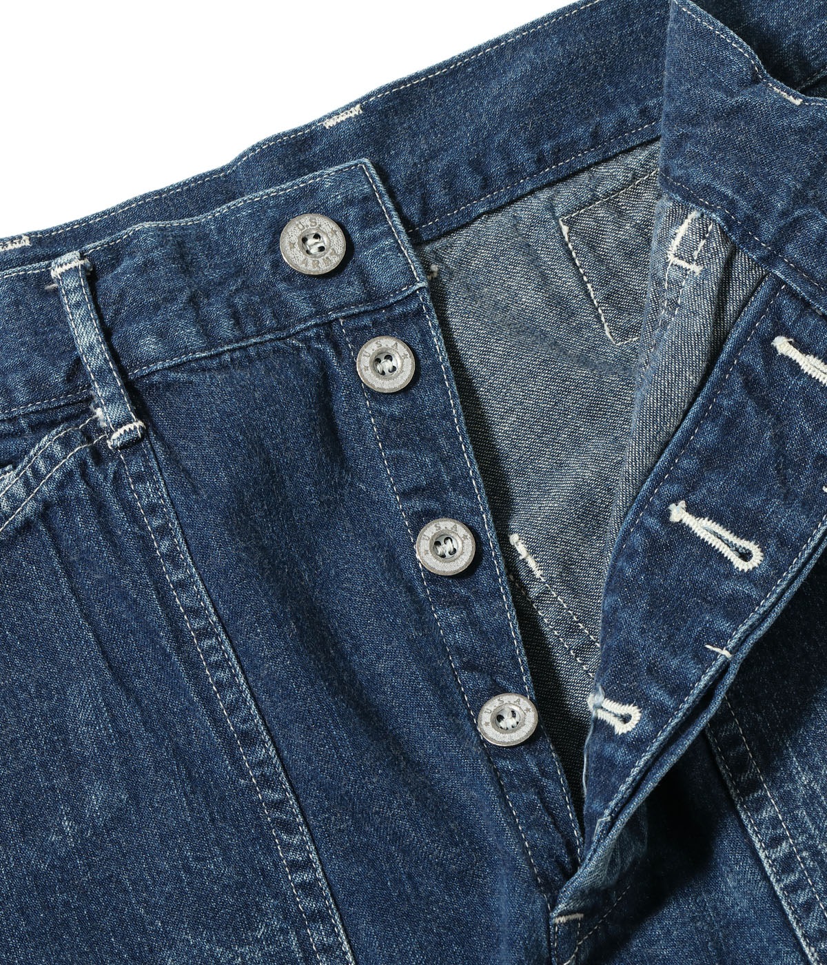 Lot No. BR41106H / TROUSERS, WORKING, DENIM VINTAGE WASHED