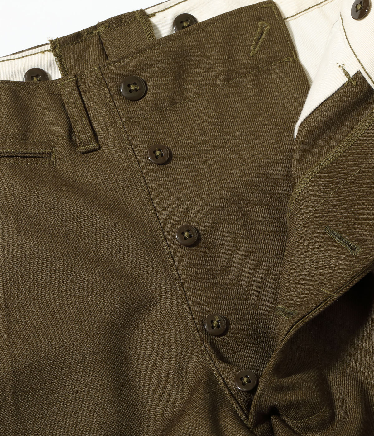 2026ǯ��������ͽ�� / Lot No. BR42670 / TROUSERS, FIELD, WOOL, SERGE, OD33, 18oz. SPECIAL TYPE M-45