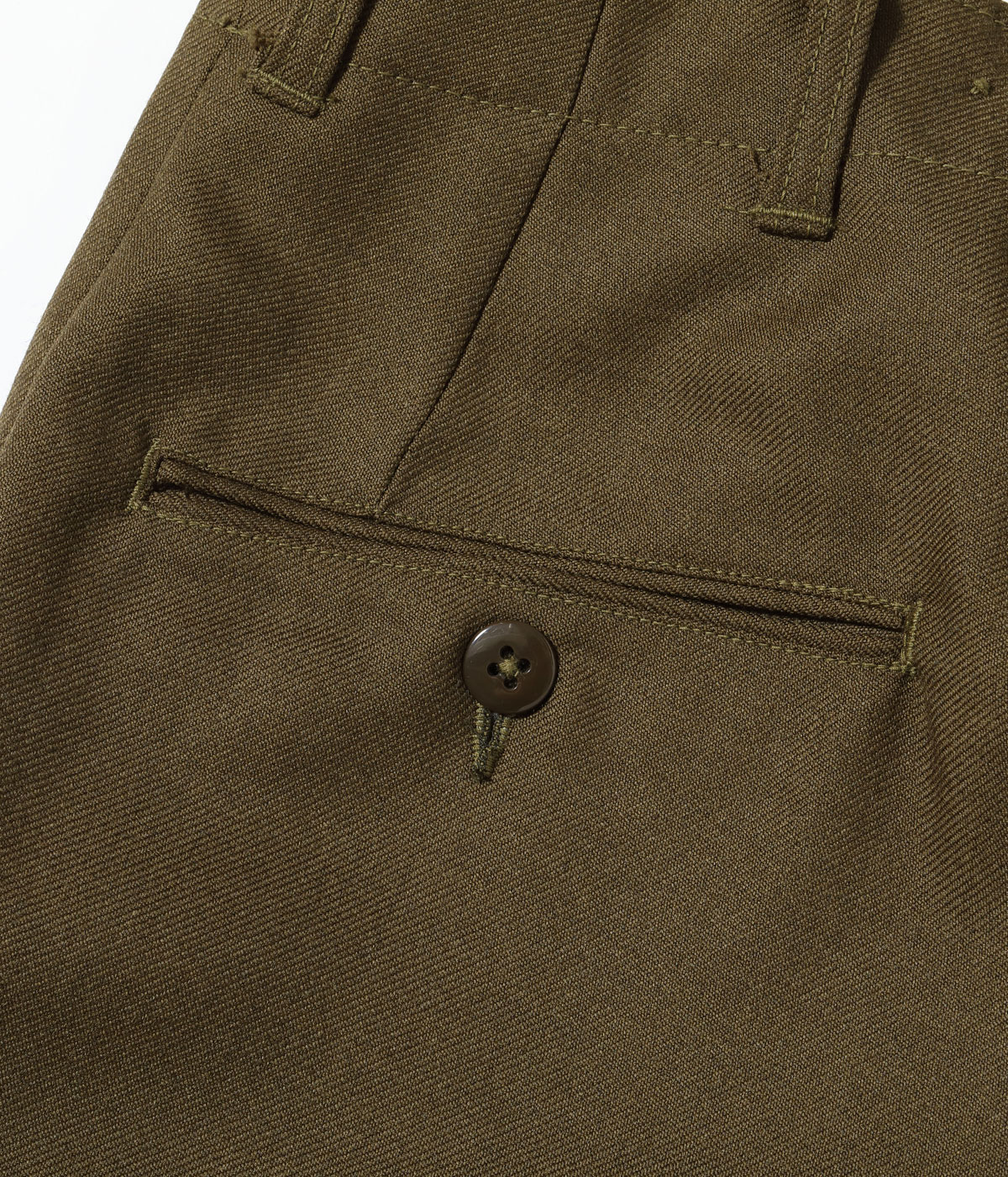 2026ǯ��������ͽ�� / Lot No. BR42670 / TROUSERS, FIELD, WOOL, SERGE, OD33, 18oz. SPECIAL TYPE M-45