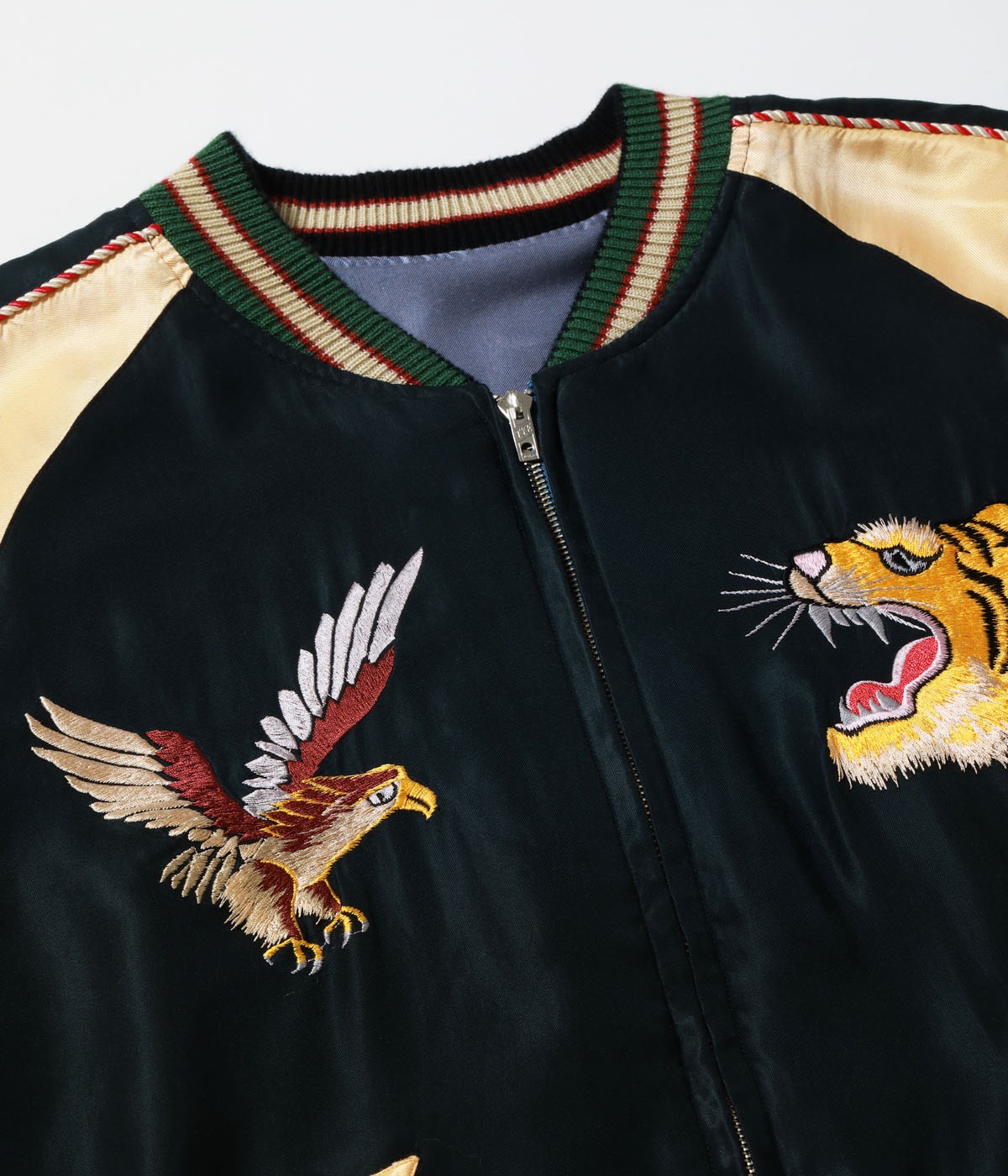2026ǯ10��6������ / Lot No. TT15976-119 / Early 1950s Style Acetate Souvenir Jacket ��ROARING TIGER�� �� ��GOLD DRAGON�� (AGING MODEL)
