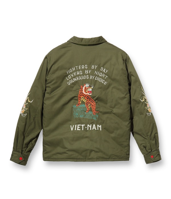 Lot No. TT14901-149 / Mid 1960s Style Reversible Vietnam Jacket TIGER  VIETNAM MAP (OLIVE)