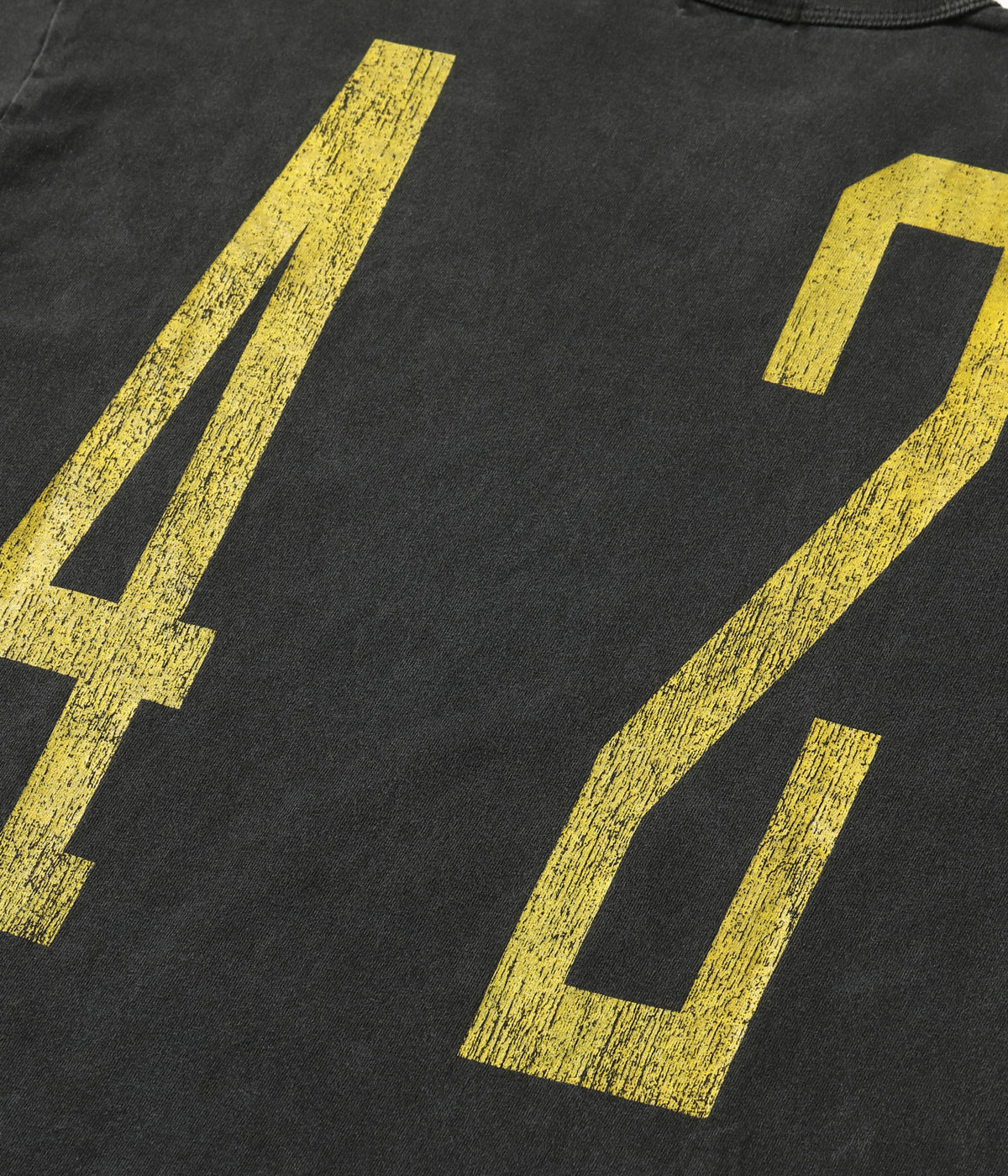 Lot No. MO77704 / MODUCT PIGMENT DYED UNLUCKY NUMBER T-SHIRT (SHORT SLEEVE)