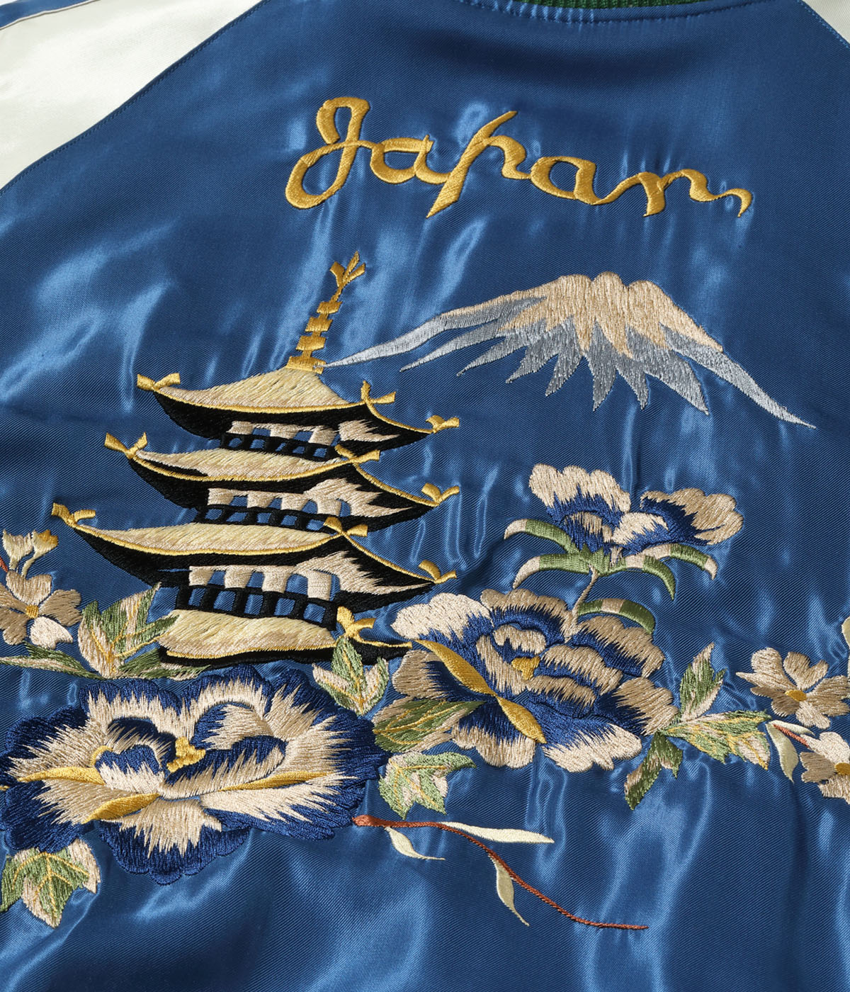 Lot No. TT15682-162 / Early 1950s Style Acetate Souvenir Jacket WHITE EAGLE  LANDSCAPE