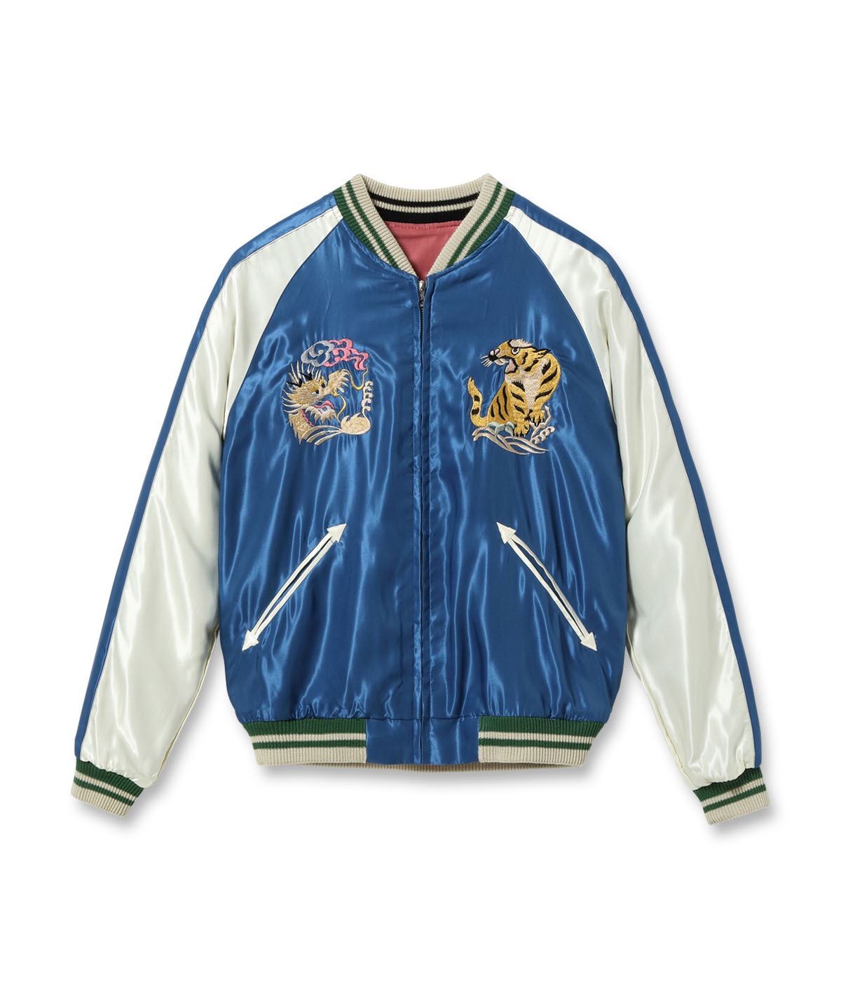 Lot No. TT15682-162 / Early 1950s Style Acetate Souvenir Jacket WHITE EAGLE  LANDSCAPE