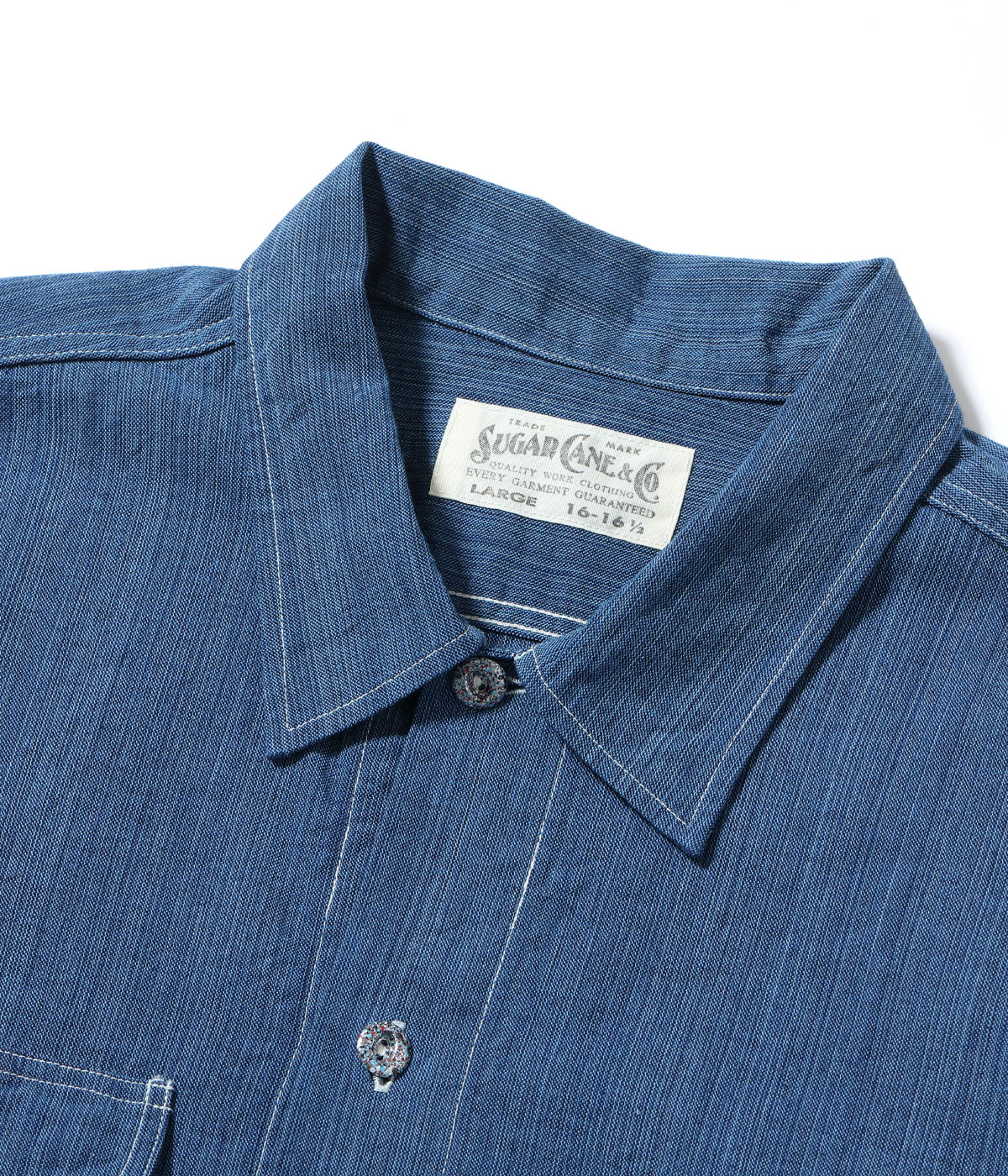 Lot No. SC39512 / FICTION ROMANCE 5oz. RANDOM CHAMBRAY WORK SHIRT