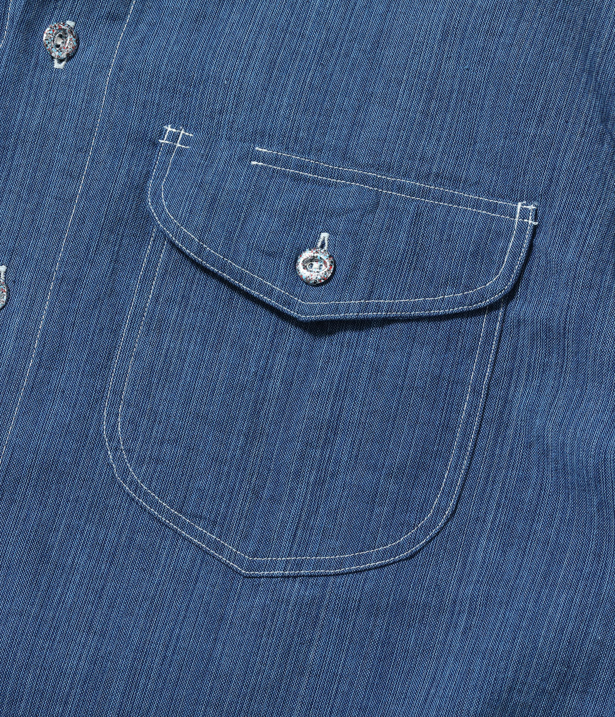 Lot No. SC39512 / FICTION ROMANCE 5oz. RANDOM CHAMBRAY WORK SHIRT
