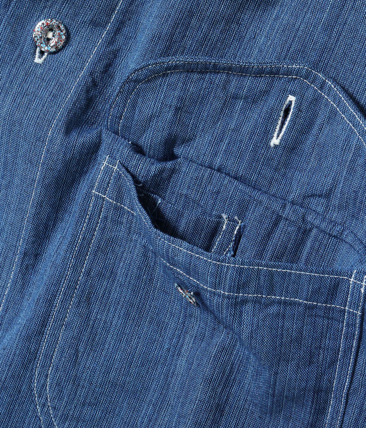 Lot No. SC39512 / FICTION ROMANCE 5oz. RANDOM CHAMBRAY WORK SHIRT