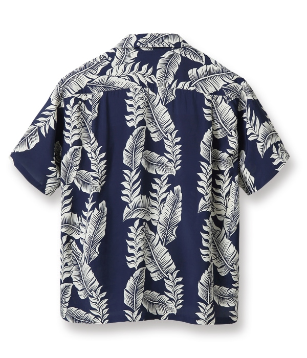 Lot No. SS38318 / RAYON HAWAIIAN SHIRT ��BANANA LEAF AND HELICONIA��