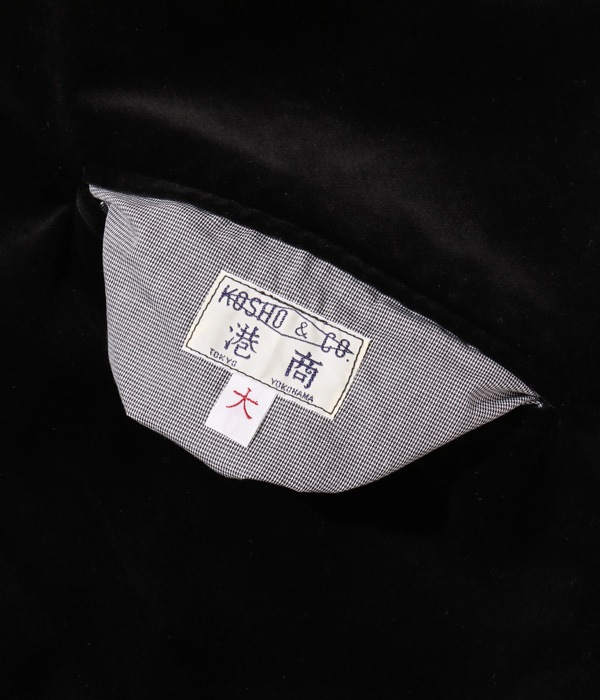 Lot No. TT15197-119 / Mid 1950s Style Velveteen  Acetate Souvenir Jacket KOSHO & CO. Special Edition SKULL  WHITE EAGLE