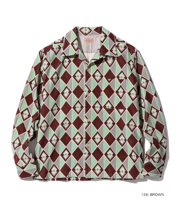 Lot No. SE29171 / Early 1950s Style Corduroy Sports Shirt ��DIAMOND��