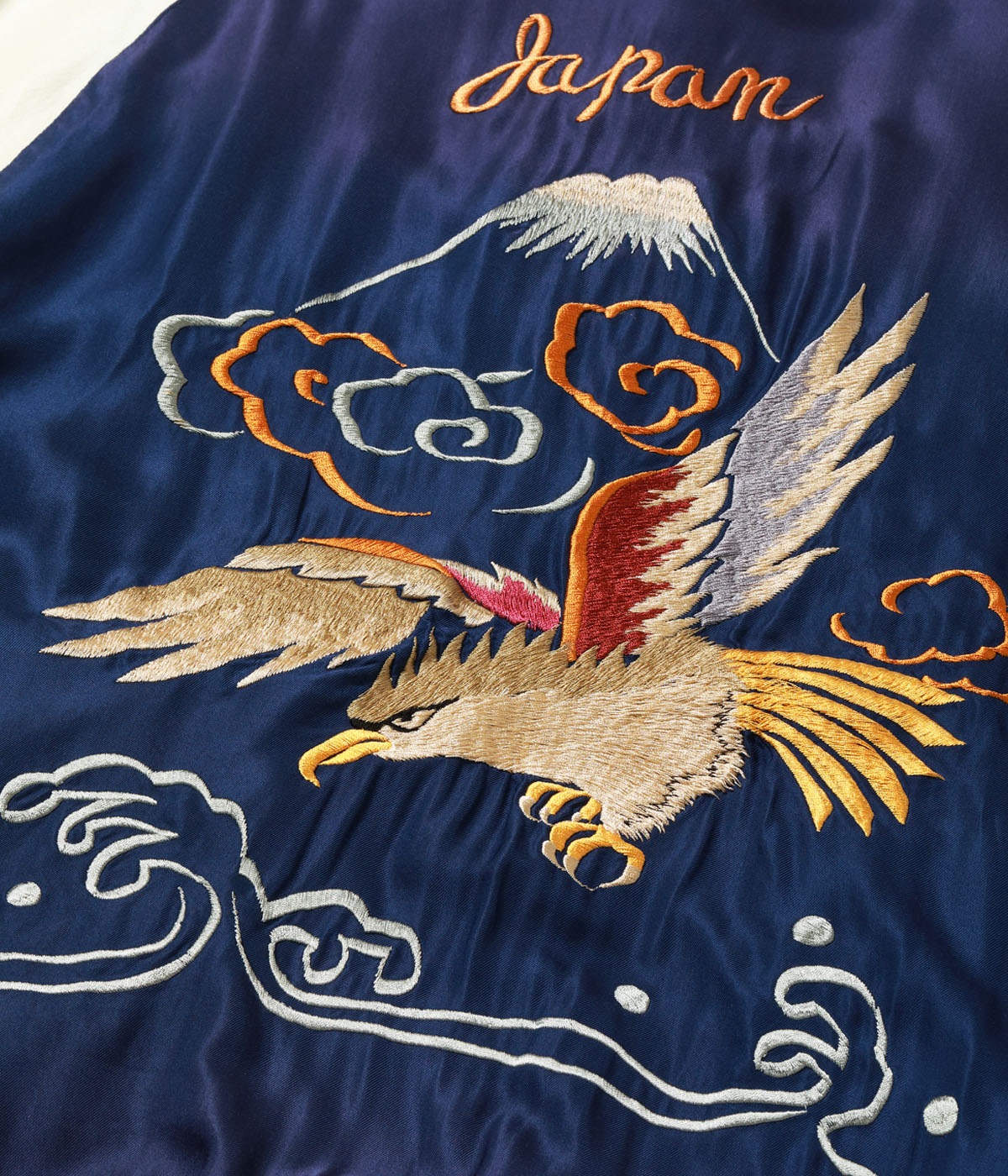 Lot No. TT15982-145 / Mid 1950s Style Acetate Souvenir Jacket ��LANDSCAPE�� �� ��EAGLE�� (AGING MODEL)