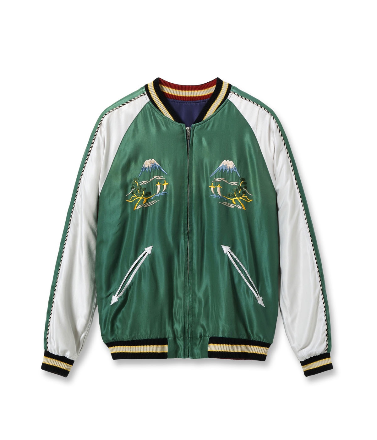 Lot No. TT15982-145 / Mid 1950s Style Acetate Souvenir Jacket ��LANDSCAPE�� �� ��EAGLE�� (AGING MODEL)