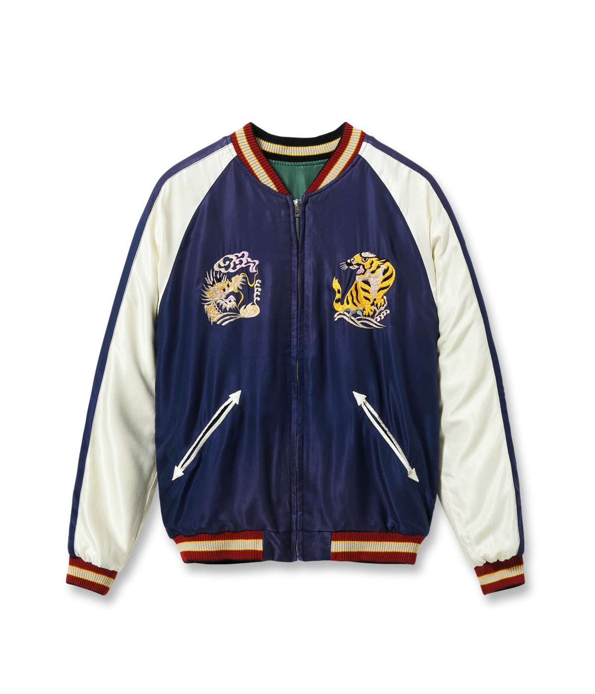 Lot No. TT15982-145 / Mid 1950s Style Acetate Souvenir Jacket ��LANDSCAPE�� �� ��EAGLE�� (AGING MODEL)