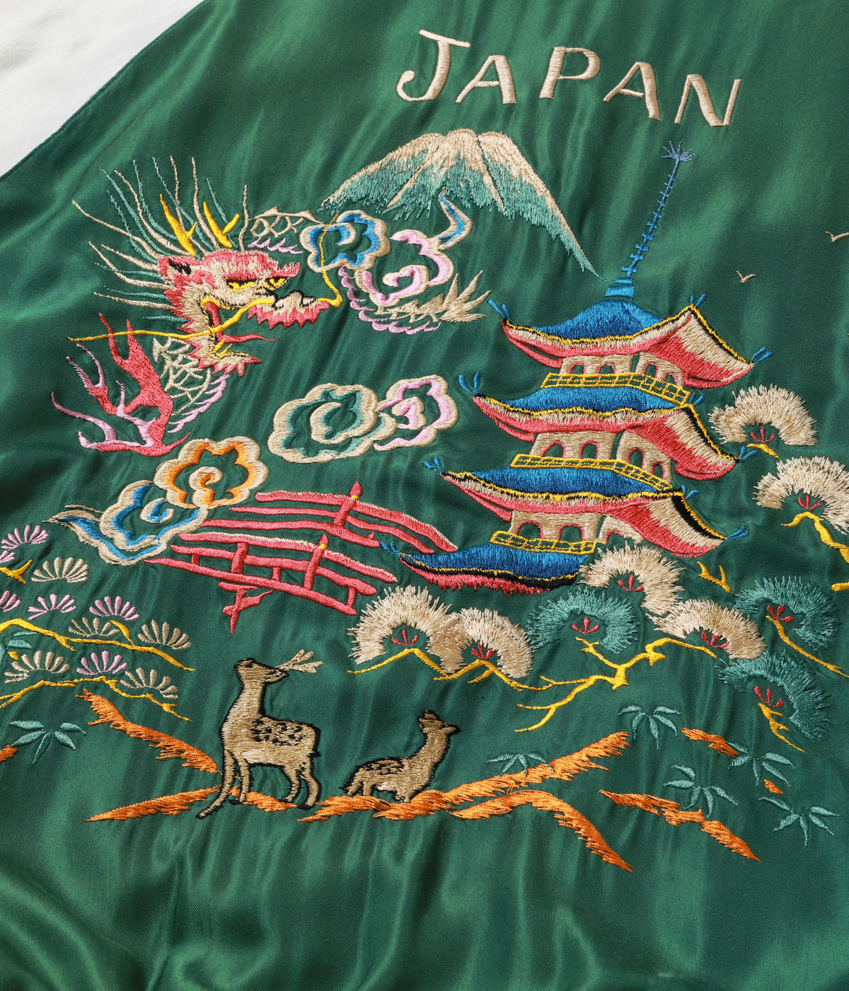 Lot No. TT15982-145 / Mid 1950s Style Acetate Souvenir Jacket ��LANDSCAPE�� �� ��EAGLE�� (AGING MODEL)