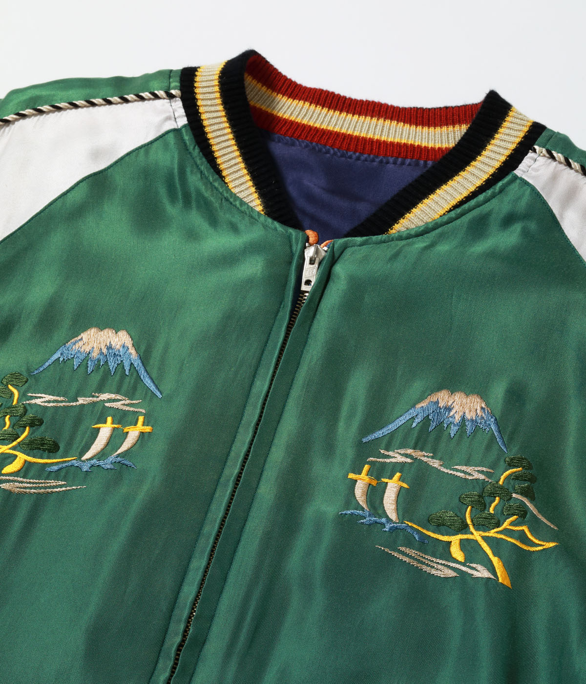 Lot No. TT15982-145 / Mid 1950s Style Acetate Souvenir Jacket ��LANDSCAPE�� �� ��EAGLE�� (AGING MODEL)