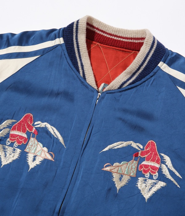 Lot No. TT14974-125 / Late 1950s Style Acetate �� Quilt Souvenir Jacket ��KOSHO & CO.�� Special Edition ��ALASKA MAP�� �� ��ALASKAN EAGLE�� (Reversible Side)