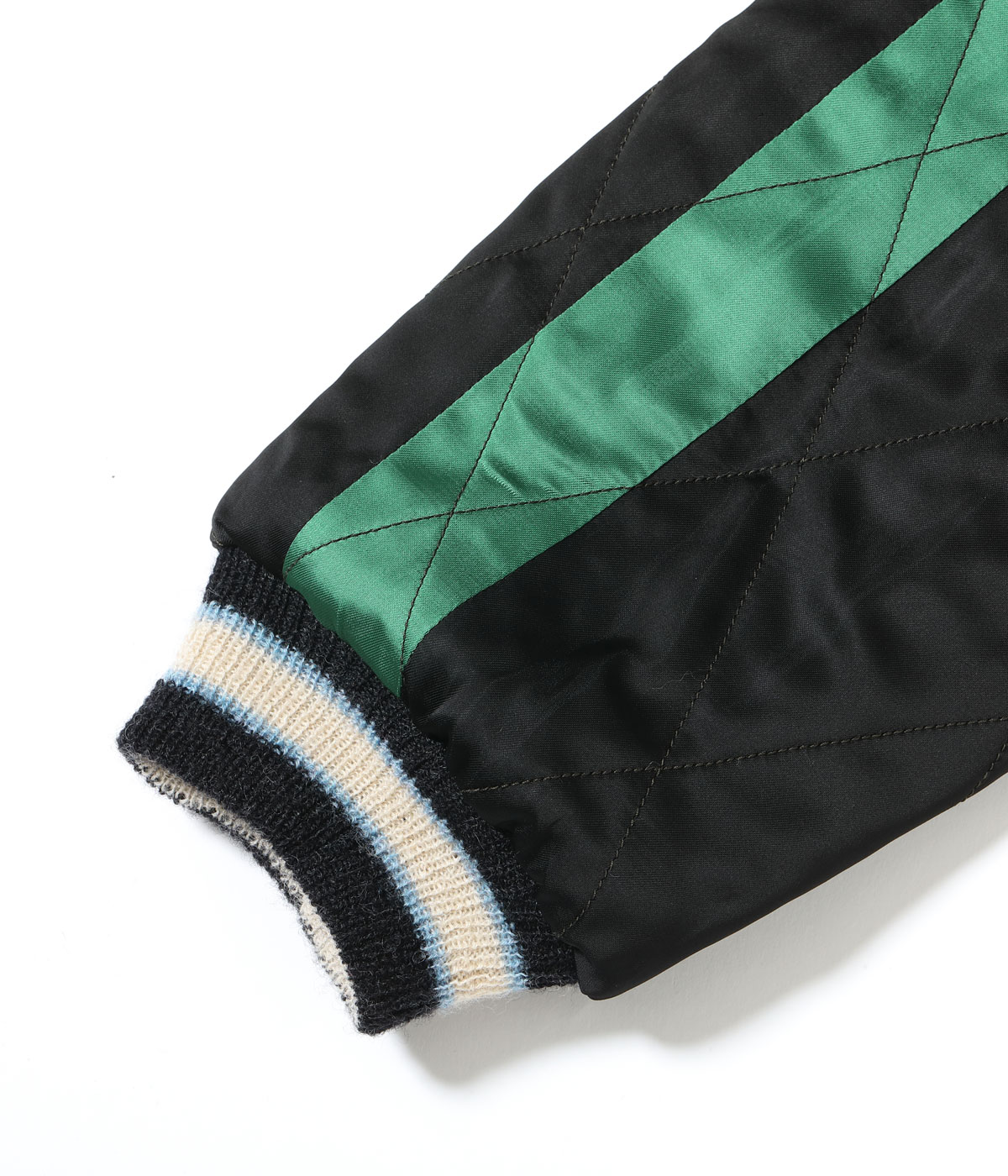 Lot No. TT15809-119 / Mid 1950s Style Velveteen  Acetate Quilted Souvenir Jacket Stencil Paint TOYO ENTERPRISE 60th Anniversary Special Edition TIGER HEAD  EAGLE