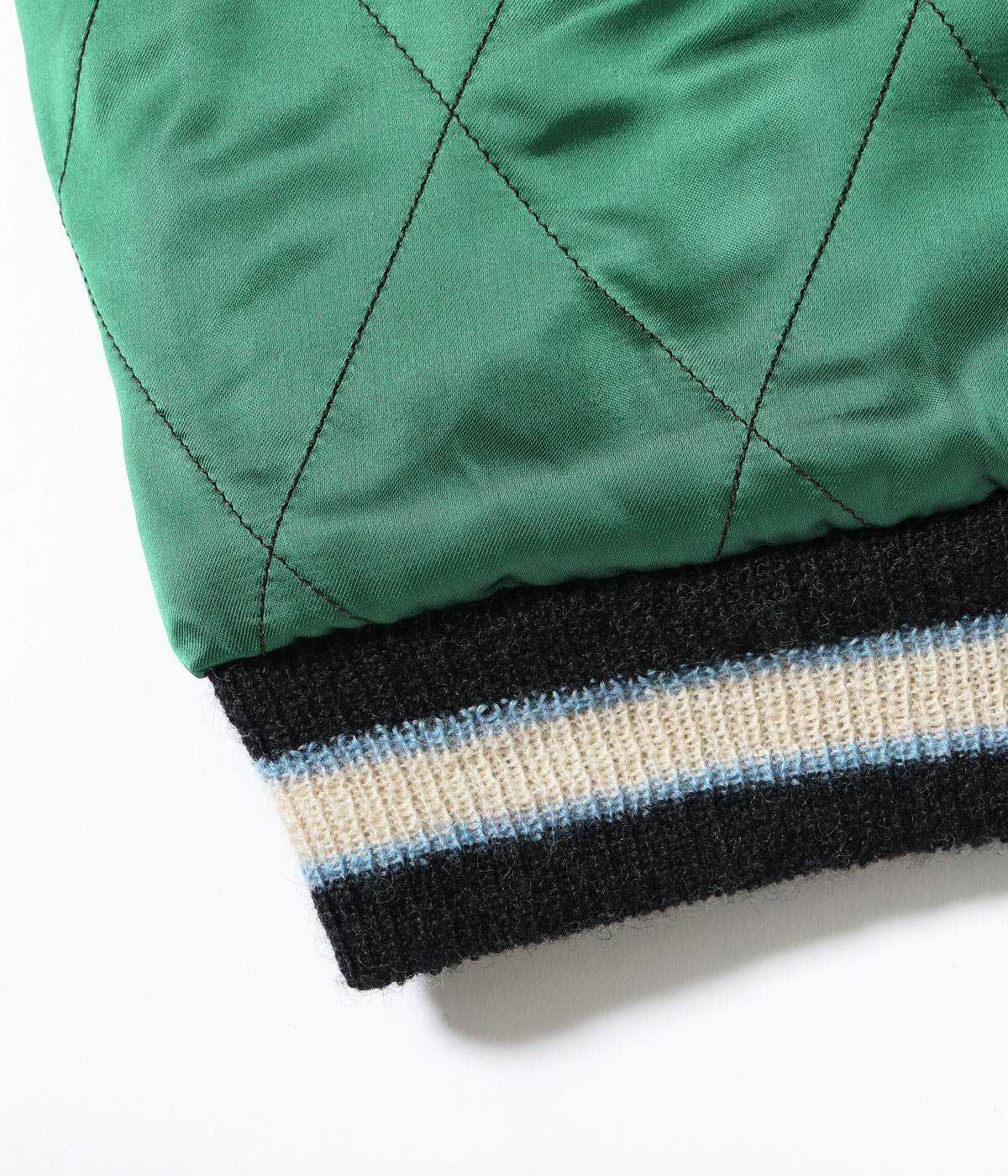 Lot No. TT15809-119 / Mid 1950s Style Velveteen  Acetate Quilted Souvenir Jacket Stencil Paint TOYO ENTERPRISE 60th Anniversary Special Edition TIGER HEAD  EAGLE