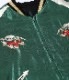 Lot No. TT15390-219 / Early 1950s Style Acetate Souvenir Jacket WHITE DRAGON  LANDSCAPE