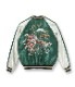 Lot No. TT15390-219 / Early 1950s Style Acetate Souvenir Jacket WHITE DRAGON  LANDSCAPE