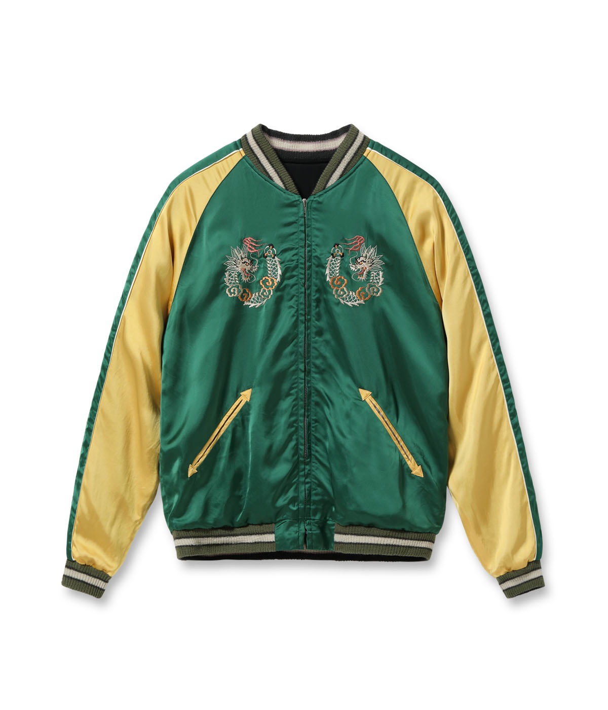 Lot No. TT15619-119 / Early 1950s Style Acetate Souvenir Jacket ��KOSHO & CO.�� Special Edition ��SILVER DRAGON�� �� ��TANGLED DRAGONS��