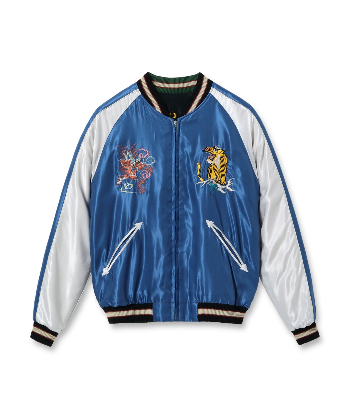 Lot No. TT15542-119 / Early 1950s Style Acetate Souvenir Jacket ��JAPAN MAP�� �� ��GOLD DRAGON��