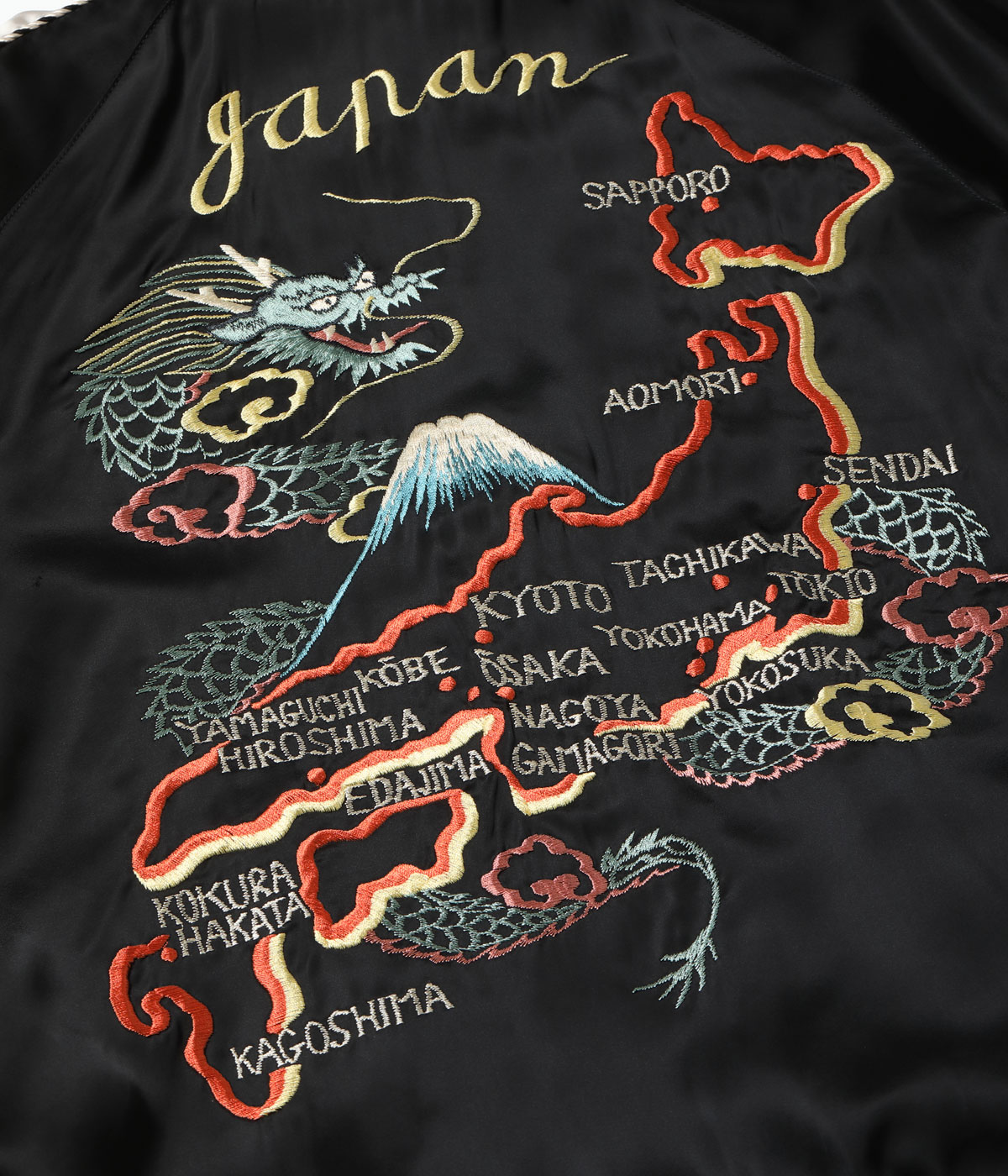 2026ǯ��������ͽ�� / Lot No. TT15915-119 / Late 1940s Style Acetate Souvenir Jacket ��KOSHO & CO.�� Special Edition (Hand Print) ��JAPAN MAP�� �� ��EAGLE, TIGER & DRAGON (HAND PRINT)��