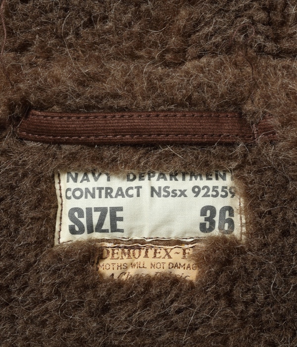 Lot No. BR14408 / Type N-1 Brown NAVY DEPARTMENT DEMOTEX-ED