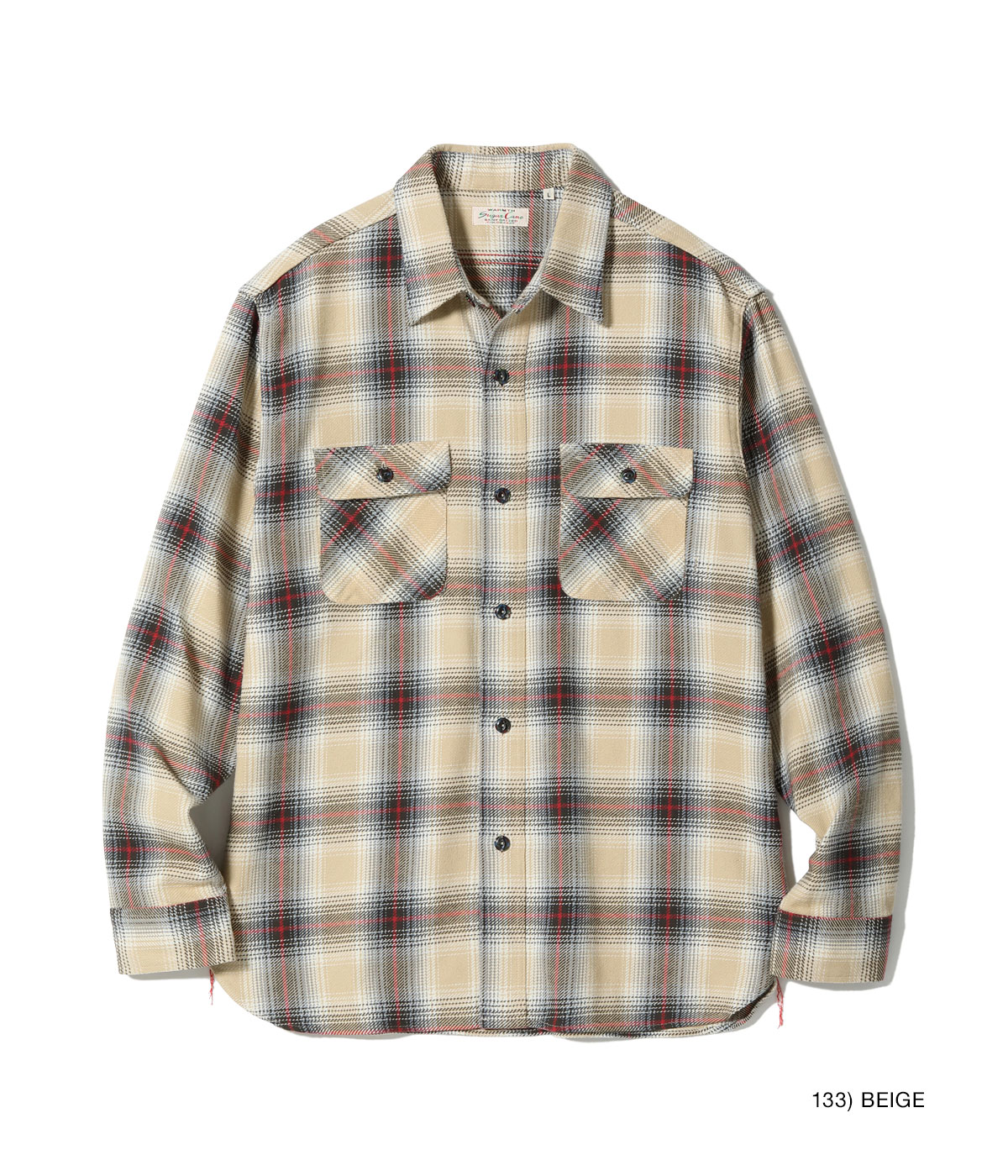 Lot No. SC29365 / FICTION ROMANCE TWILL CHECK WORK SHIRTS