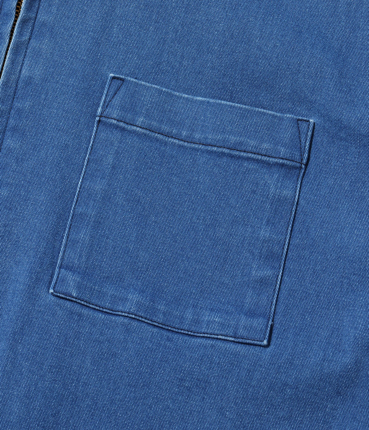 Lot No. MO39391 / MODUCT CHINO DENIM SCRAB SHIRT with CRACK PRINT AGING MODEL