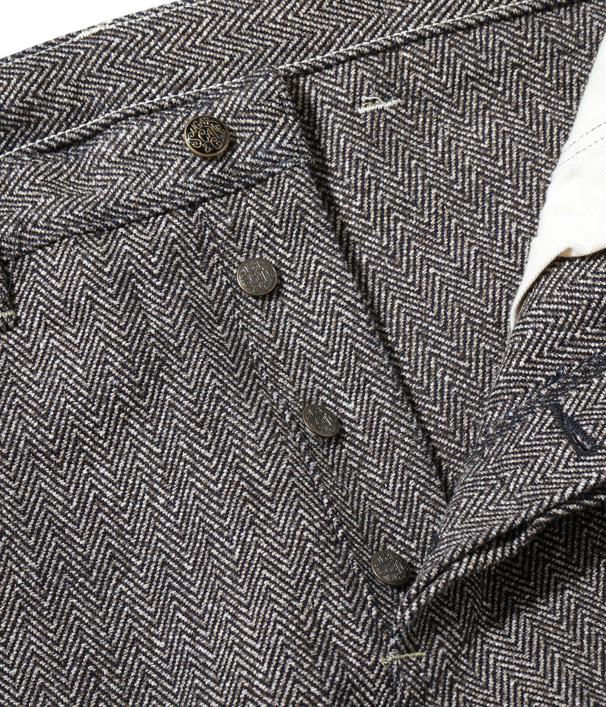 Lot No. SC42609 / FICTION ROMANCE 16.7oz. INDIGO TWEED WORK PANTS