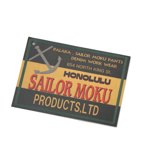 Lot No. SS28523 / SAILOR MOKU PRODUCTS WHITE CHAMBRAY WORK SHIRT "HILO RAILROAD COMPANY"