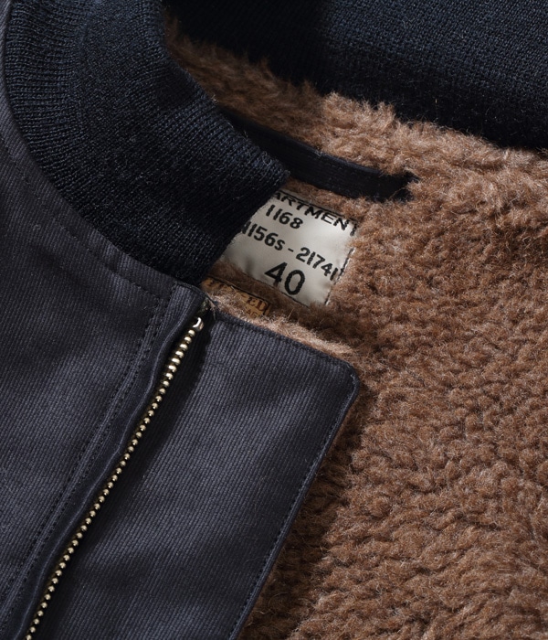 Lot No. BR14941 / DECK ZIP ALPACA & WOOL PILE LINING NAVY DEPARTMENT