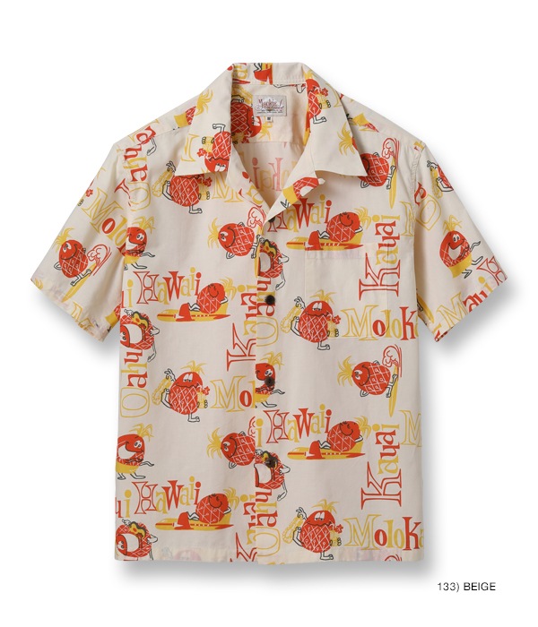 Lot No. SS39098 / COTTON BROAD OPEN SHIRT PINEAPPLE ISLAND by MOOKIE