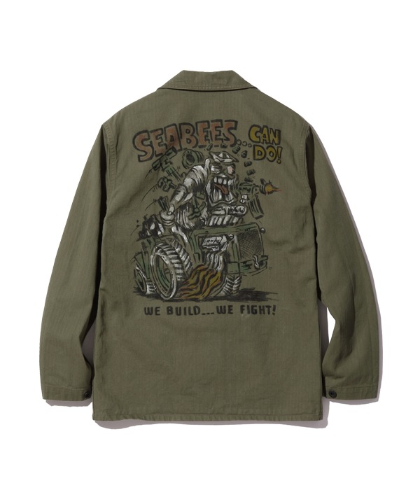 Lot No. BR15312 / N-3 UTILITY JACKET HAND PAINT SEABEES