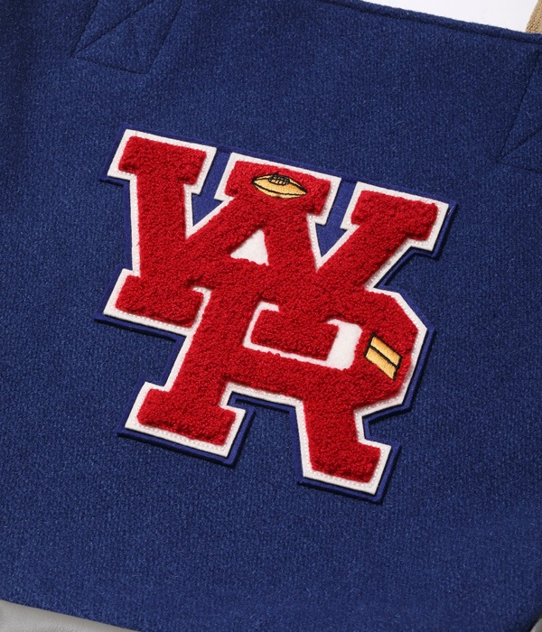 Lot No. WV02752 / 30oz. WOOL MELTON COW HIDE LEATHER AWARD BAG