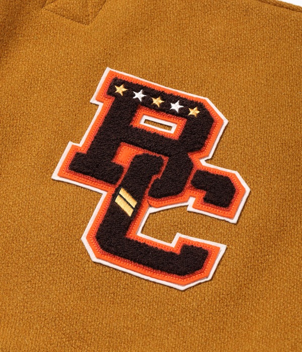 Lot No. WV02752 / 30oz. WOOL MELTON COW HIDE LEATHER AWARD BAG