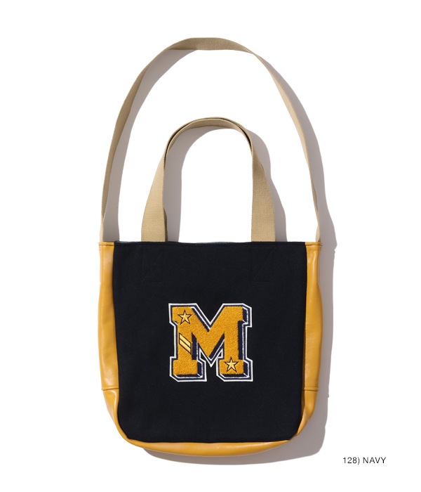 Lot No. WV02752 / 30oz. WOOL MELTON COW HIDE LEATHER AWARD BAG