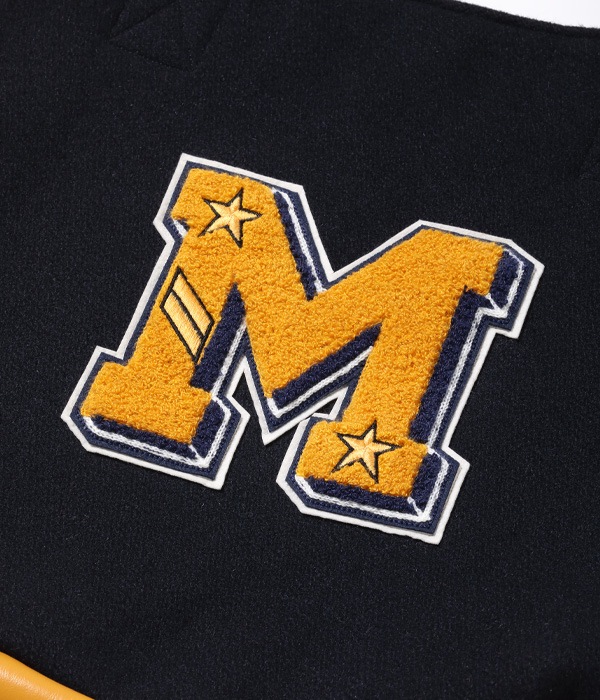 Lot No. WV02752 / 30oz. WOOL MELTON COW HIDE LEATHER AWARD BAG