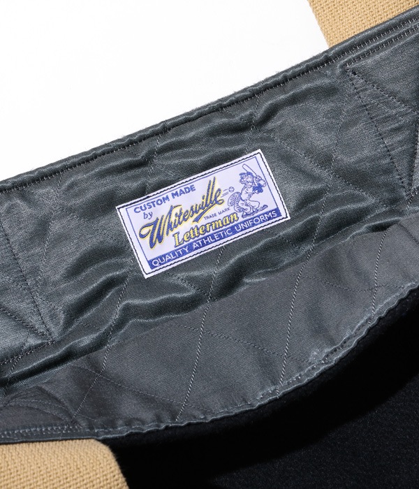 Lot No. WV02752 / 30oz. WOOL MELTON COW HIDE LEATHER AWARD BAG