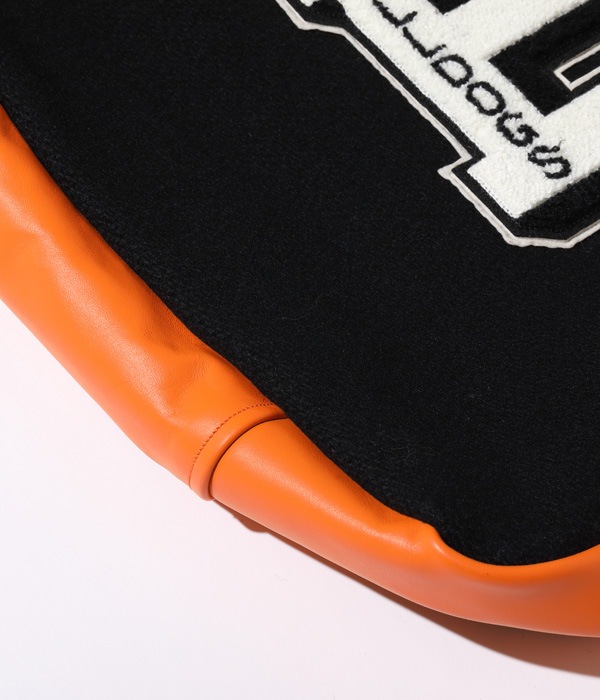 Lot No. WV02752 / 30oz. WOOL MELTON COW HIDE LEATHER AWARD BAG