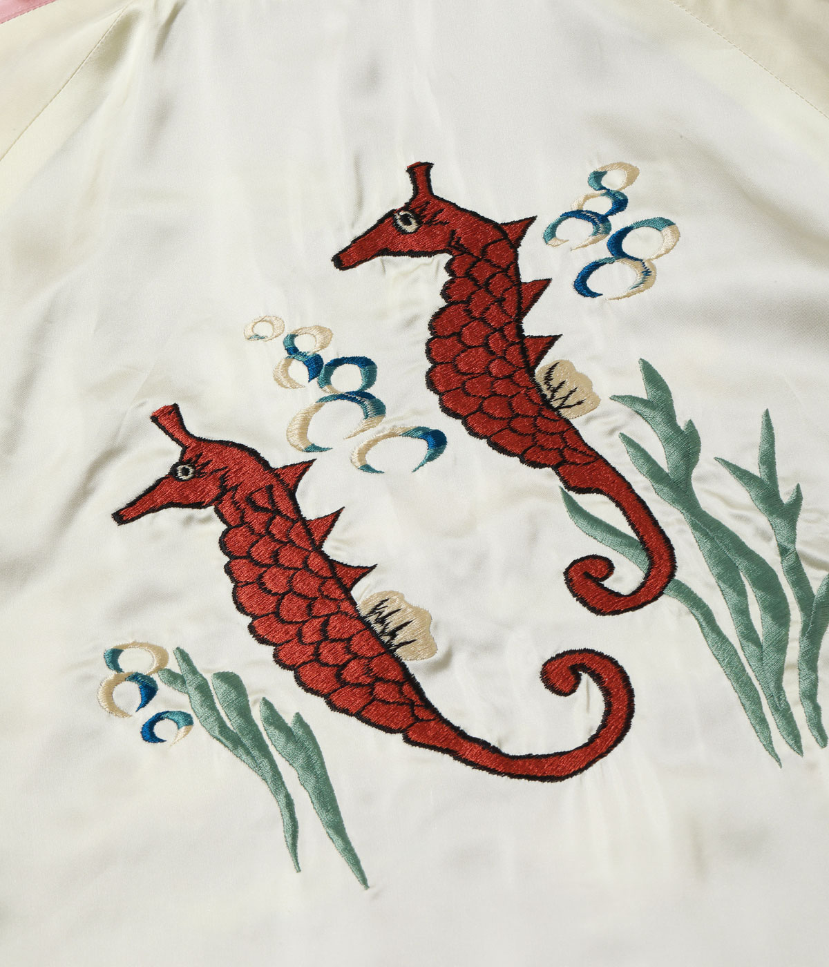 Lot No. TT16010-170 / Late 1950s Style Velveteen �� Acetate Souvenir Jacket ��KOSHO & CO.�� Special Edition ��GUAM ISLANDS�� �� ��SEAHORSE��