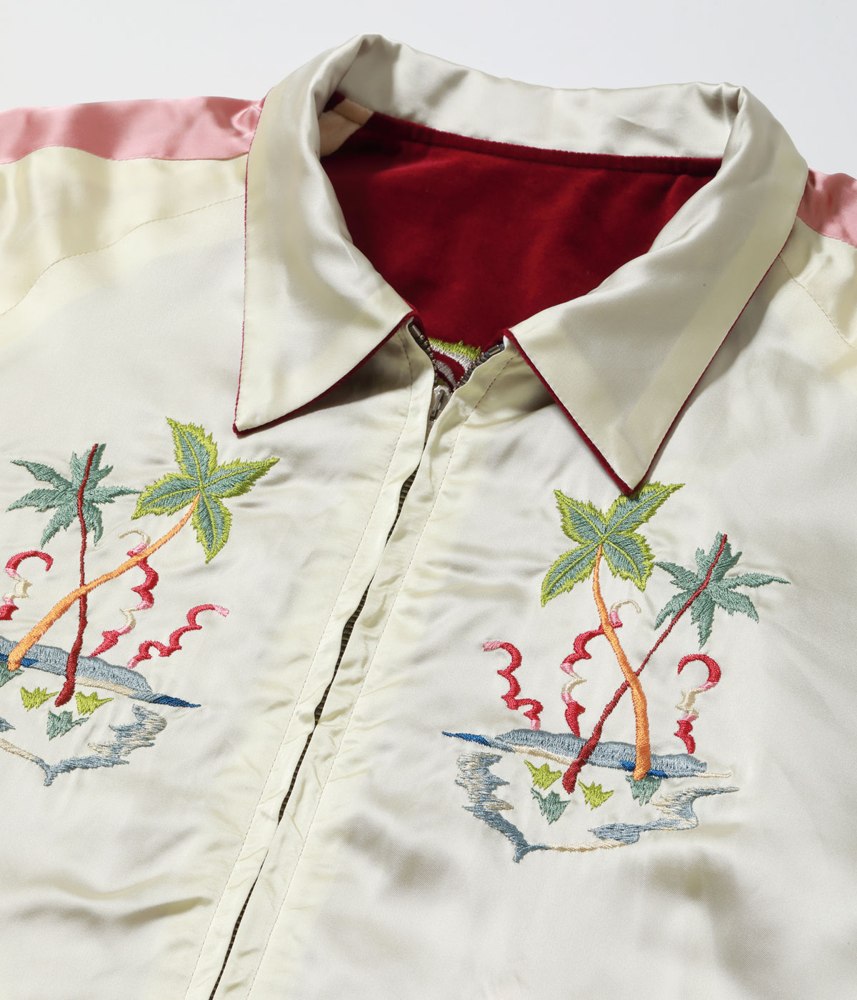 Lot No. TT16010-170 / Late 1950s Style Velveteen �� Acetate Souvenir Jacket ��KOSHO & CO.�� Special Edition ��GUAM ISLANDS�� �� ��SEAHORSE��