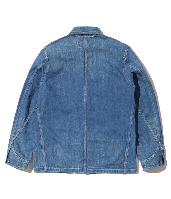 Lot No. SC14371H / 11oz. BLUE DENIM WORK COAT AGED MODEL SUGAR CANE