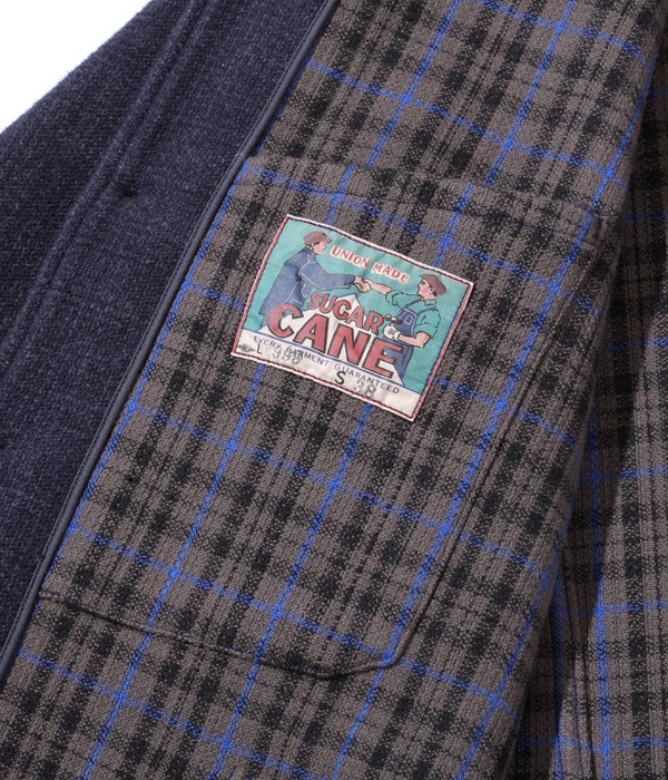 Lot No. SC14999 / FICTION ROMANCE 16oz. COTTON DOUBLE FACE CHECK COAT