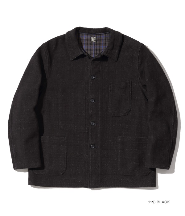 Lot No. SC14999 / FICTION ROMANCE 16oz. COTTON DOUBLE FACE CHECK COAT