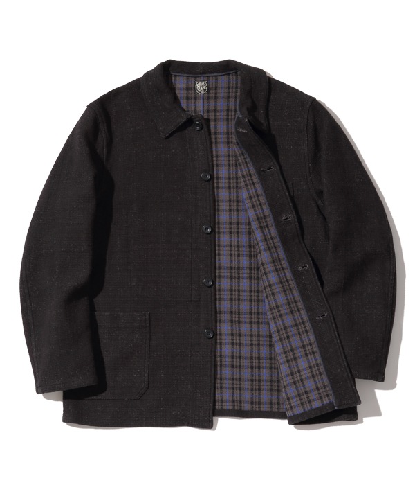 Lot No. SC14999 / FICTION ROMANCE 16oz. COTTON DOUBLE FACE CHECK COAT