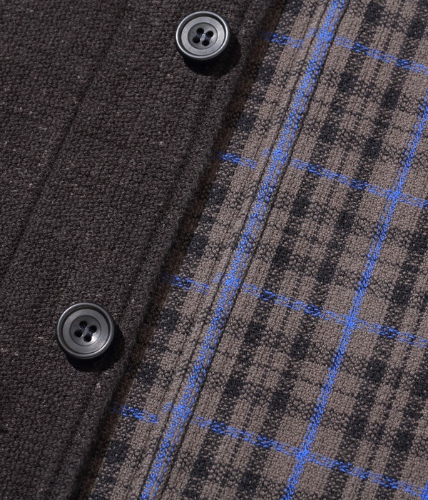 Lot No. SC14999 / FICTION ROMANCE 16oz. COTTON DOUBLE FACE CHECK COAT